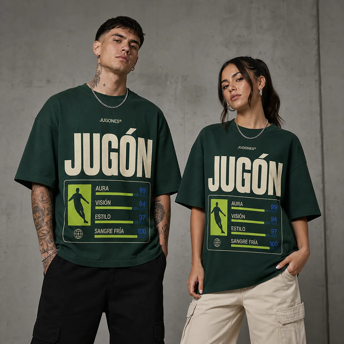 Camiseta Estadísticas de la Colección Aura 01 en corte jugón y jugona