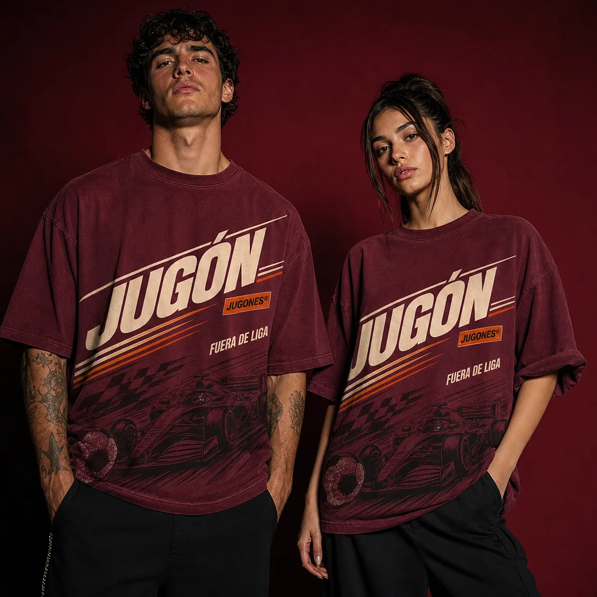 Camiseta Fuera de Liga de la Colección Aura 01, llevada en corte jugón y en corte jugona