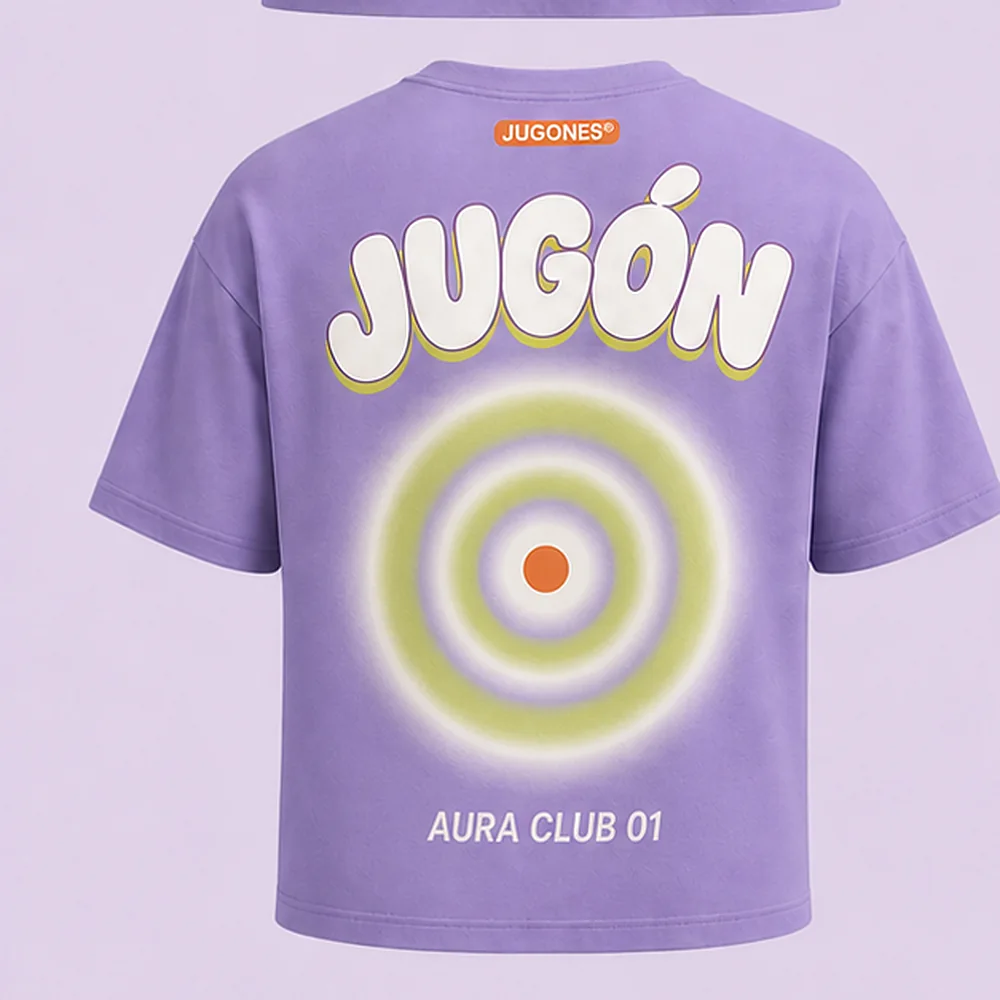 Camiseta Aura Club, corte jugón, vista trasera